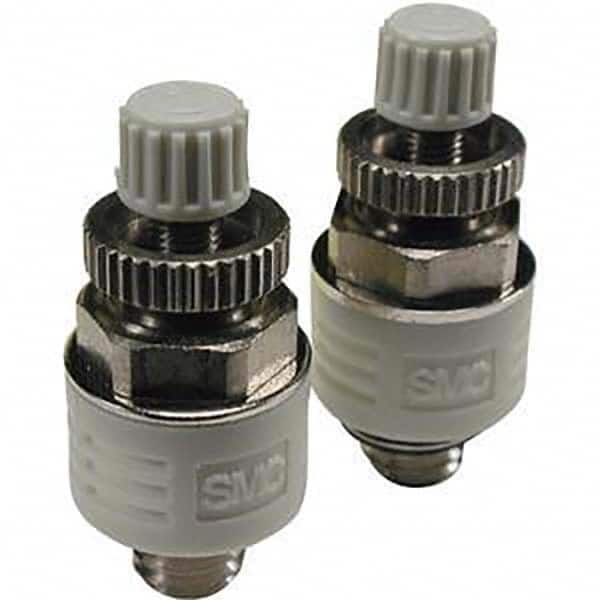 SMC PNEUMATICS - Speed & Flow Control Valves Valve Type: Metering Valve with Silencer Male Thread Size: 10-32 UNF - USA Tool & Supply