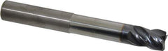 Kennametal - 1/2", Solid Carbide, 0.03" Corner Radius End Mill - 4" OAL, 5/8" LOC, 2-1/4" Extended Reach - USA Tool & Supply
