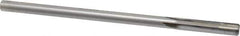 Made in USA - 19/64" Carbide-Tipped 4 Flute Chucking Reamer - Straight Flute, Straight Shank, 1-1/2" Flute Length, 6" OAL - USA Tool & Supply