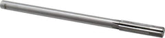 Made in USA - 1/2" Carbide-Tipped 6 Flute Chucking Reamer - Straight Flute, 7/16" Straight Shank, 2" Flute Length, 8" OAL - USA Tool & Supply