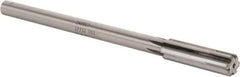 Made in USA - 17/32" Carbide-Tipped 6 Flute Chucking Reamer - Straight Flute, 7/16" Straight Shank, 2" Flute Length, 8" OAL - USA Tool & Supply