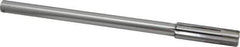 Made in USA - 9/16" Carbide-Tipped 6 Flute Chucking Reamer - Straight Flute, 7/16" Straight Shank, 2" Flute Length, 8" OAL - USA Tool & Supply