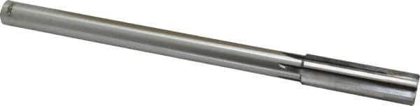Made in USA - 43/64" Carbide-Tipped 6 Flute Chucking Reamer - Straight Flute, Straight Shank, 2-1/4" Flute Length, 9" OAL - USA Tool & Supply