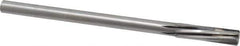 Made in USA - 1/2" Carbide-Tipped 6 Flute Chucking Reamer - Spiral Flute, 7/16" Straight Shank, 2" Flute Length, 8" OAL - USA Tool & Supply