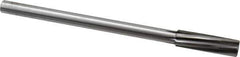 Made in USA - 9/16" Carbide-Tipped 6 Flute Chucking Reamer - Spiral Flute, 7/16" Straight Shank, 2" Flute Length, 8" OAL - USA Tool & Supply
