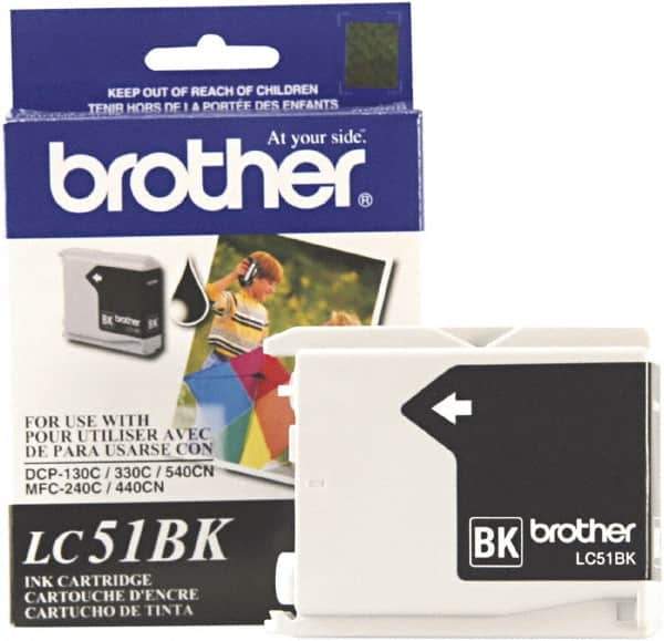 Brother - Black Ink Cartridge - Use with Brother DCP-130C, 330C, 350C, intelliFAX-1360, 1860C, 1960C, 2480C, 2580C, MFC-230C, 240C, 440CN, 465CN, 665CW, 685CW, 845CW, 885CW, 3360C, 5460CN, 5860CN - USA Tool & Supply