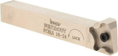 Iscar - 0.8mm Min Groove Width, 120mm OAL, Left Hand Indexable Grooving Cutoff Toolholder - 16mm Shank Height x 16mm Shank Width, PENTA 24.. Insert Style, PCHLS Toolholder Style, Series PentaCut - USA Tool & Supply