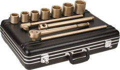 Ampco - 11 Piece 3/4" Drive Socket Set - 6 Points, 36mm to 60mm Range, Metric Measurement Standard - USA Tool & Supply