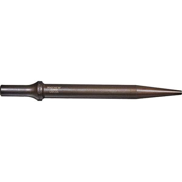 Mayhew - 3/16" Head Width, 7-1/2" OAL, Tapered Punch Chisel - Round Drive, Round Shank, Steel - USA Tool & Supply