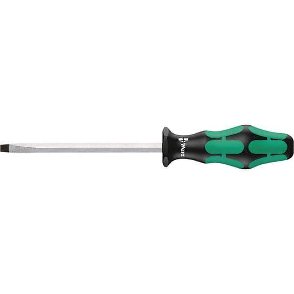 Wera - 10mm Blade Width, Slotted Screwdriver - 200mm Blade Length, Hexagon Shank, Ergonomic Handle - USA Tool & Supply