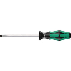 Wera - 10mm Blade Width, Slotted Screwdriver - 200mm Blade Length, Hexagon Shank, Ergonomic Handle - USA Tool & Supply