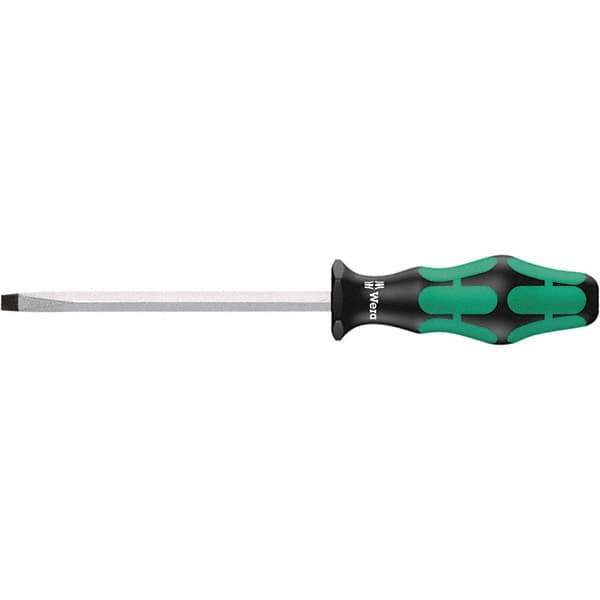 Wera - 8mm Blade Width, Slotted Screwdriver - 150mm Blade Length, Hexagon Shank, Ergonomic Handle - USA Tool & Supply