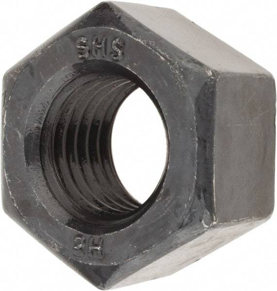 Value Collection - 3/4-10 UNC Steel Right Hand Heavy Hex Nut - 1-1/4" Across Flats, 47/64" High, Uncoated, 2B Class of Fit - USA Tool & Supply
