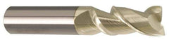 Accupro - 5/8", 3/4" LOC, 5/8" Shank Diam, 3-1/2" OAL, 2 Flute, Solid Carbide Square End Mill - Single End, ZrN Finish, Spiral Flute, Variable° Helix, Centercutting, Right Hand Cut, Right Hand Flute - USA Tool & Supply