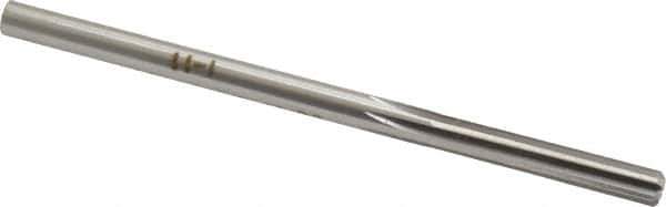 Made in USA - #12 High Speed Steel 6 Flute Chucking Reamer - Straight Flute, 0.189" Straight Shank, 1-1/8" Flute Length, 3-1/2" OAL - USA Tool & Supply