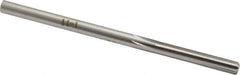 Made in USA - #12 High Speed Steel 6 Flute Chucking Reamer - Straight Flute, 0.189" Straight Shank, 1-1/8" Flute Length, 3-1/2" OAL - USA Tool & Supply