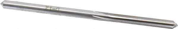 Made in USA - #19 High Speed Steel 6 Flute Chucking Reamer - Straight Flute, 0.166" Straight Shank, 1-1/8" Flute Length, 3-1/4" OAL - USA Tool & Supply