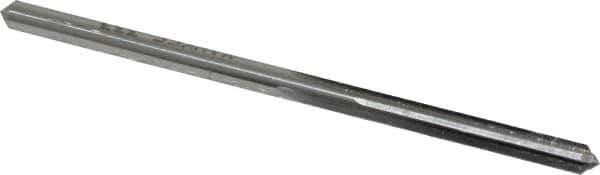 Made in USA - #28 High Speed Steel 4 Flute Chucking Reamer - Straight Flute, 9/64" Straight Shank, 1" Flute Length, 2-7/8" OAL - USA Tool & Supply