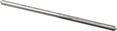 Made in USA - #35 High Speed Steel 4 Flute Chucking Reamer - Straight Flute, 0.11" Straight Shank, 7/8" Flute Length, 2-5/8" OAL - USA Tool & Supply