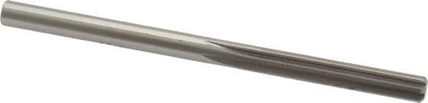 Made in USA - Letter E High Speed Steel 6 Flute Chucking Reamer - Straight Flute, 1/4" Straight Shank, 1-1/2" Flute Length, 4" OAL - USA Tool & Supply