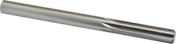 Made in USA - 7/16" High Speed Steel 6 Flute Chucking Reamer - Straight Flute, 7/16" Straight Shank, 1-3/4" Flute Length, 5-1/2" OAL - USA Tool & Supply