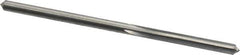 Made in USA - 1/8" High Speed Steel 4 Flute Chucking Reamer - Straight Flute, 1/8" Straight Shank, 7/8" Flute Length, 2-3/4" OAL - USA Tool & Supply