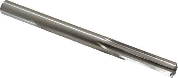 Made in USA - 0.4365" High Speed Steel 6 Flute Chucking Reamer - Straight Flute, 0.4365" Straight Shank, 1-3/4" Flute Length, 5-1/2" OAL - USA Tool & Supply