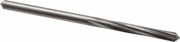 Made in USA - #17 High Speed Steel 6 Flute Chucking Reamer - Spiral Flute, 0.173" Straight Shank, 1-1/8" Flute Length, 3-3/8" OAL - USA Tool & Supply