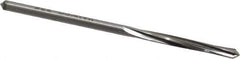 Made in USA - #34 High Speed Steel 4 Flute Chucking Reamer - Spiral Flute, 0.111" Straight Shank, 7/8" Flute Length, 2-5/8" OAL - USA Tool & Supply