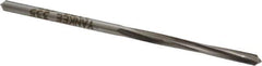 Made in USA - #35 High Speed Steel 4 Flute Chucking Reamer - Spiral Flute, 0.11" Straight Shank, 7/8" Flute Length, 2-5/8" OAL - USA Tool & Supply