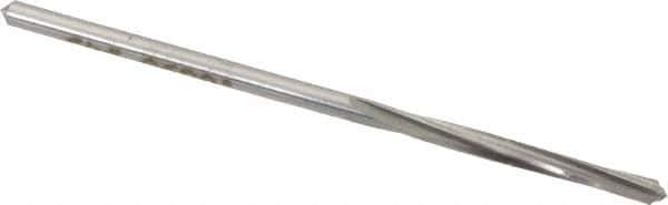 Made in USA - #43 High Speed Steel 4 Flute Chucking Reamer - Spiral Flute, 0.089" Straight Shank, 3/4" Flute Length, 2-1/4" OAL - USA Tool & Supply