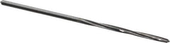 Made in USA - #54 High Speed Steel 4 Flute Chucking Reamer - Spiral Flute, 0.055" Straight Shank, 1/2" Flute Length, 1-7/8" OAL - USA Tool & Supply