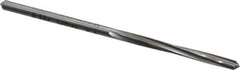 Made in USA - 3/32" High Speed Steel 4 Flute Chucking Reamer - Spiral Flute, 3/32" Straight Shank, 3/4" Flute Length, 2-1/4" OAL - USA Tool & Supply