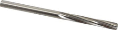 Made in USA - Letter E High Speed Steel 6 Flute Chucking Reamer - Spiral Flute, 1/4" Straight Shank, 1-1/2" Flute Length, 4" OAL - USA Tool & Supply