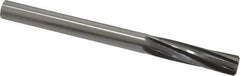 Made in USA - 15/32" High Speed Steel 6 Flute Chucking Reamer - Spiral Flute, 15/32" Straight Shank, 1-3/4" Flute Length, 5-3/4" OAL - USA Tool & Supply