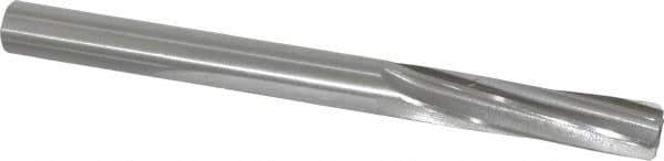 Made in USA - 1/2" High Speed Steel 6 Flute Chucking Reamer - Spiral Flute, 1/2" Straight Shank, 2" Flute Length, 6" OAL - USA Tool & Supply
