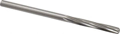 Made in USA - 0.1855" High Speed Steel 6 Flute Chucking Reamer - Spiral Flute, 0.1855" Straight Shank, 1-1/8" Flute Length, 3-1/2" OAL - USA Tool & Supply