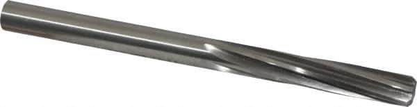 Made in USA - 3/8" High Speed Steel 6 Flute Chucking Reamer - Spiral Flute, 3/8" Straight Shank, 1-3/4" Flute Length, 5" OAL - USA Tool & Supply