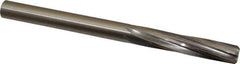 Made in USA - 0.4365" High Speed Steel 6 Flute Chucking Reamer - Spiral Flute, 0.4365" Straight Shank, 1-3/4" Flute Length, 5-1/2" OAL - USA Tool & Supply