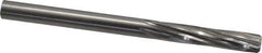 Made in USA - Letter U High Speed Steel 6 Flute Chucking Reamer - Spiral Flute, 0.368" Straight Shank, 1-3/4" Flute Length, 5" OAL - USA Tool & Supply