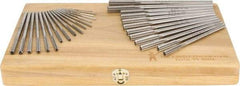 Made in USA - 1/8" to 1/2", Chucking Reamer Set - Straight Flute, Right Hand Cut, 29 Pieces - USA Tool & Supply