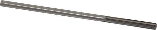 Made in USA - #3 Cobalt 6 Flute Chucking Reamer - Straight Flute, 0.2075" Straight Shank, 1-1/4" Flute Length, 5" OAL - USA Tool & Supply