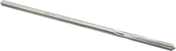 Made in USA - #18 Cobalt 6 Flute Chucking Reamer - Straight Flute, 0.1595" Straight Shank, 1-1/8" Flute Length, 4-1/2" OAL - USA Tool & Supply
