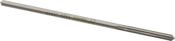 Made in USA - #21 Cobalt 6 Flute Chucking Reamer - Straight Flute, 0.153" Straight Shank, 1-1/8" Flute Length, 4-1/2" OAL - USA Tool & Supply