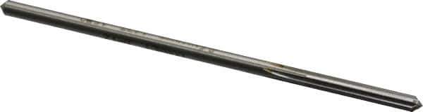 Made in USA - #22 Cobalt 6 Flute Chucking Reamer - Straight Flute, 0.151" Straight Shank, 1" Flute Length, 4" OAL - USA Tool & Supply