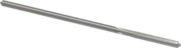 Made in USA - #27 Cobalt 4 Flute Chucking Reamer - Straight Flute, 0.135" Straight Shank, 1" Flute Length, 4" OAL - USA Tool & Supply