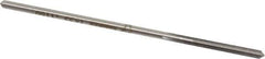 Made in USA - #32 Cobalt 4 Flute Chucking Reamer - Straight Flute, 0.112" Straight Shank, 7/8" Flute Length, 3-1/2" OAL - USA Tool & Supply