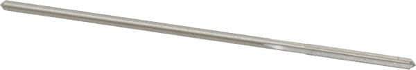 Made in USA - #44 Cobalt 4 Flute Chucking Reamer - Straight Flute, 0.081" Straight Shank, 3/4" Flute Length, 3" OAL - USA Tool & Supply