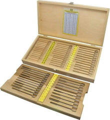 Made in USA - #1 to #60, Chucking Reamer Set - Straight Flute, Right Hand Cut, 60 Pieces - USA Tool & Supply