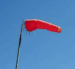 NMC - Vinyl Coated Fabric Wind Sock - 18 Inch Inlet Diameter, 96 Inch Long, Orange - USA Tool & Supply